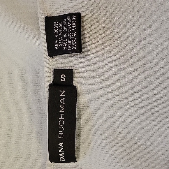 DANA BUCHMAN blue long sleeve scoop neck with "diamond" embellishments at wrists - Picture 4 of 4